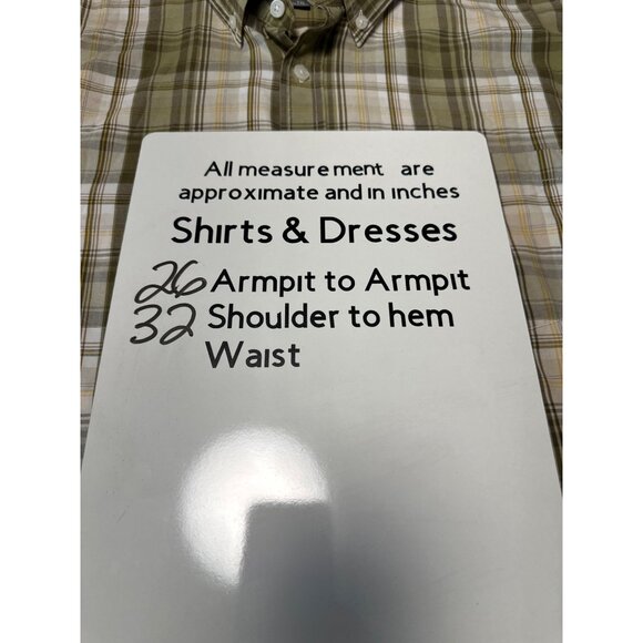 Eddie Bauer Mens Classic Fit Green Plaid Button-Down Long Sleeve Shirt Size TXL - Picture 11 of 11